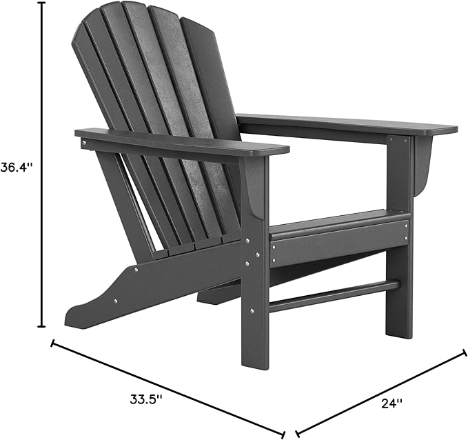 WestinTrends Dylan Outdoor Adirondack Chair, Gray