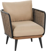 Christopher Knight Home Tobin Patio Wicker Accent Chair, Water-Resistant Cushion, Outdoor Lounge Chair - Photo 5