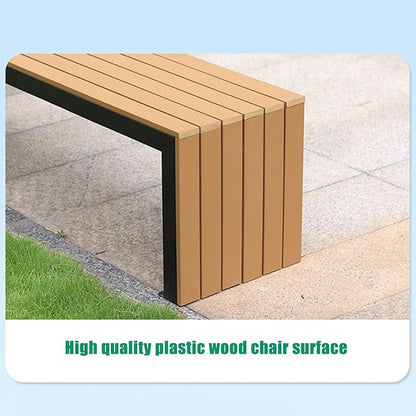 Garden Bench, 2-3Person Patio Bench, Solid Wood Bench Weatherproof, for Garden, Porch, and Park, Ideal for Outdoors and Indoors, Easy Assembly(Color:A,Size:47x15.7x17.7in)