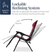 Best Choice Products Oversized Padded Zero Gravity Chair, Folding Outdoor Patio Recliner - Photo 9