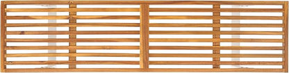 SAFAVIEH Outdoor Collection Monti Natural/White Solid Wood Bench, Ideal for Deck, Patio, Backyard, Sunroom