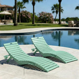 Pre-Assembled Folding in-Pool Lounge Chair, HDPE Outdoor Chaise Lounge with Cup Holder, Pool Lounge Chair for Poolside - Photo 1