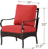 Sophia & William Extra Large Outdoor Patio Sofa Chairs Set 2 PCS Heavy-Duty Porch Furniture with High Back & Deep - Photo 6