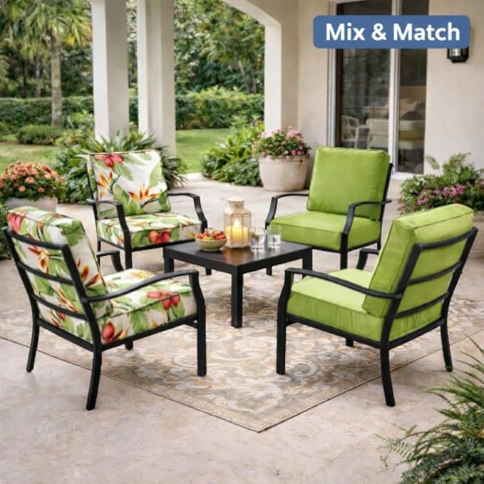BrylaneHome Bh Outdoor Performance 2-Section Deep Seating Cushion - Poppy Blue - Photo 6