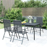 Patio Table Anthracite 65"x31.5"x28.3" Steel Mesh Outdoor Furniture Table - Photo 1