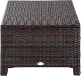 Outsunny 20" Patio Wicker Ottoman, Multipurpose Outdoor PE Rattan Footrest, Additional Seating - Photo 8
