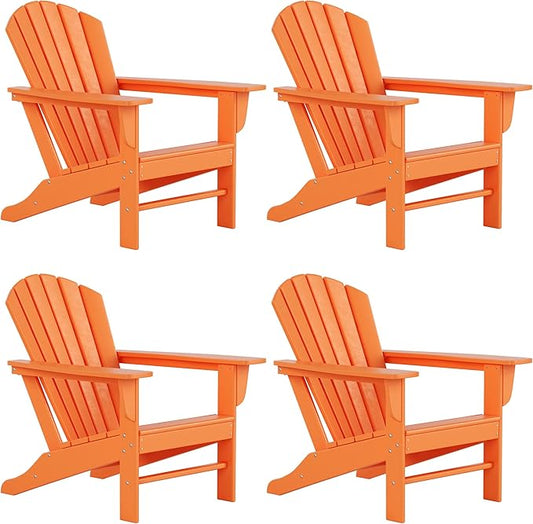 WestinTrends Dylan Outdoor Adirondack Chair (Set of 4), Orange