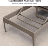 PURPLE LEAF Outdoor Chaise Lounge Set of 4 Aluminum Adjustable Patio Lounger Chairs with Cushions Reclining Beach - Photo 5