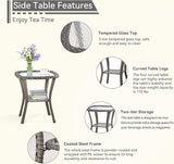 5 Piece Patio Furniture Set, 2-Seater Loveseat, 2 Chairs and 2 Side Tables - Photo 5