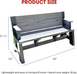 Convert-a-Bench Gen 1 2in1 Outdoor Convertible Bench to Picnic Table - Photo 2