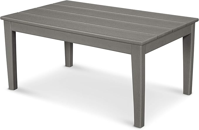 POLYWOOD® Newport 22" x 36" Coffee Table, Slate Grey