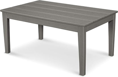 POLYWOOD® Newport 22" x 36" Coffee Table, Slate Grey