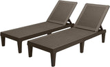 Greesum Outdoor Chaise Lounge Chairs Set of 2 with 5-Position Adjustable Backrest - Photo 1
