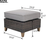 Grand patio Outdoor Furniture, Patio Wicker Sectional Sofa Modular Furniture Set Single Sofa with Thick Cushions for - Photo 5