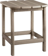 Signature Design by Ashley Sundown Treasure Outdoor Patio HDPE Weather Resistant End Table, Brown - Photo 1