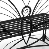 Outdoor Bench Terrace Seat, Butterfly Shape Metal Garden Bench, Park Bench Outdoor Seat, Multifunctional Chair - Photo 8