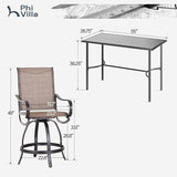 PHI VILLA 5 Piece Outdoor Bar Set - Photo 6
