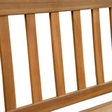 Greemotion Borkum 4-Feet Eucalyptus Solid Wood Outdoor Bench, Garden Chair for Patio Backyard Porch, Natural - Photo 7
