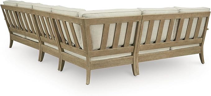 Signature Design by Ashley Clare View Left-Arm Facing Contemporary 4-Piece Outdoor Sectional with Cushion and 6 Throw - Photo 3