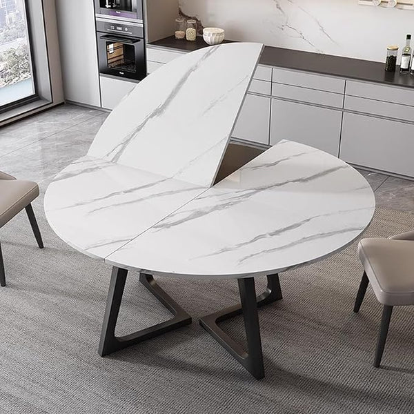 Large Round Folding Table Top, 4-Folding Wood Table top - Photo 1