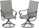 Patio Swivel Chairs Set of 2, Outdoor Dining Chairs with High Back - Photo 1