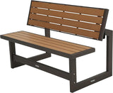 LIFETIME 60054 Convertible Bench / Table, Faux Wood Construction - Photo 1