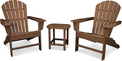 POLYWOOD South Beach 3-Piece Adirondack Chair Set with Side Table