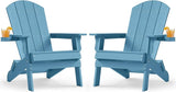 YEFU Adirondack Chair Set of 2, Folding Oversized Plastic Adirondack Chair with Cup Holder - Photo 1