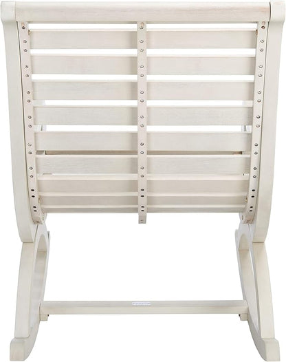 Safavieh Outdoor Sonora White Wash Eucalyptus Wood Scroll Arms Rocking Chair