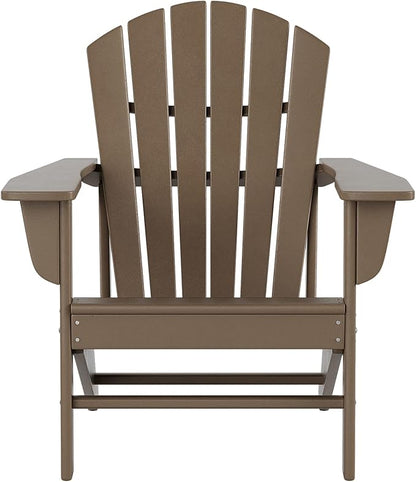WestinTrends Dylan Outdoor Adirondack Chair (Set of 2), Weathered Wood