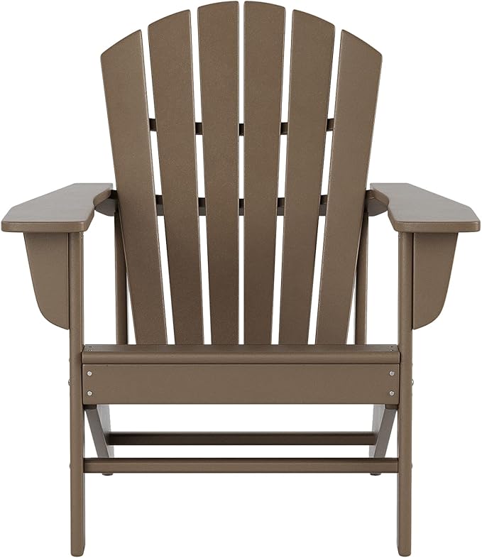 WestinTrends Dylan Outdoor Adirondack Chair (Set of 2), Weathered Wood