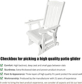 Fortune Candy Wooden Patio Glider for One Person, with High Back and Deep Contoured Seat, Solid Fir Wood - Photo 3