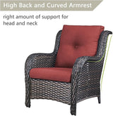 Rilyson Patio Furniture Chairs Outdoor Chair - 2 Piece Wicker Rattan Chairs Set with High Back and Deep Seating for - Photo 5