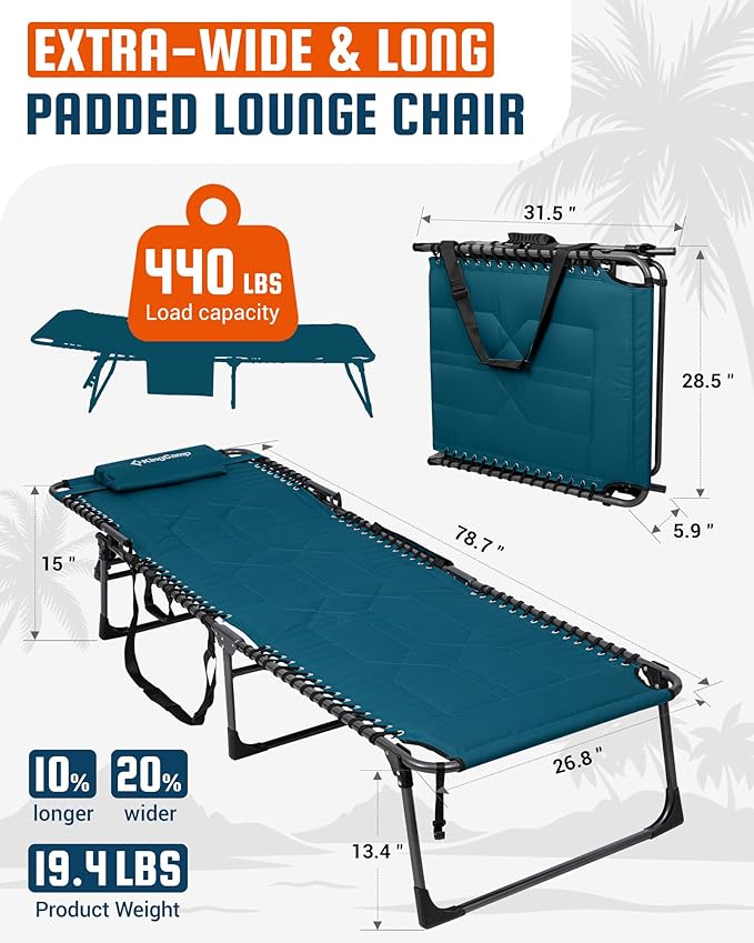 KingCamp Oversized Tanning Chair - Photo 2