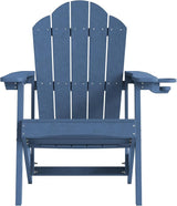 LUE BONA HDPE Adirondack Chairs Set of 2 - Weather Resistant Seating with Cup Holder for Porch, Poolside - Photo 7