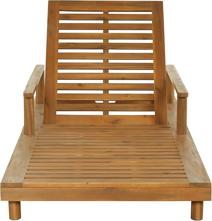 Christopher Knight Home Tuki Acacia Wood Chaise Lounge Chair Outdoor, Poolside Sun Lounger Recliner - Photo 9