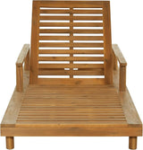 Christopher Knight Home Tuki Acacia Wood Chaise Lounge Chair Outdoor, Poolside Sun Lounger Recliner - Photo 9