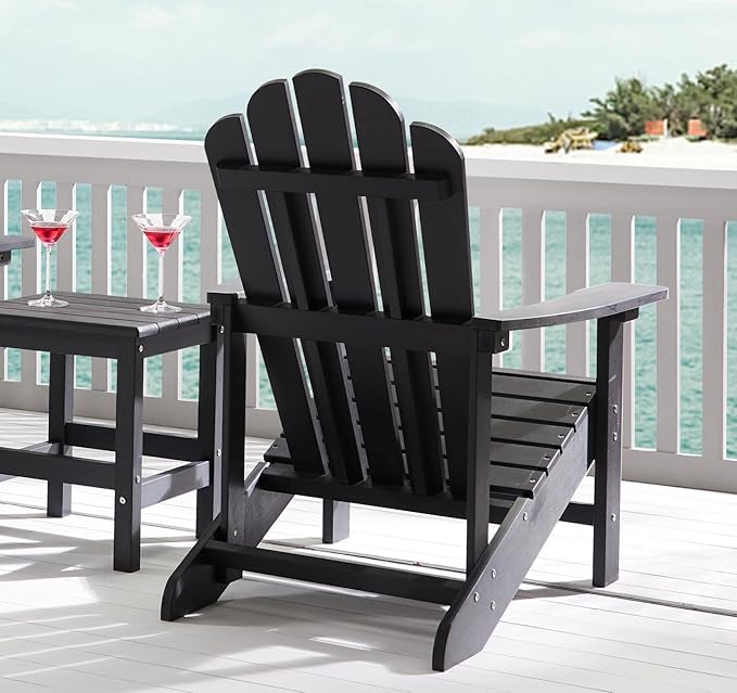Adirondack Chairs Weather Resistant, Patio Firepit Chair, Sturdy Outside Chairs, Lawn Chairs, Easy Assembly 350lb, for Outdoor Patio Yard