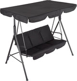 GarveeLife Outdoor Porch Swing Chair with Adjustable Canopy for Adults, 3-Seat Patio Glider Bench with Thick Cushions - Photo 8