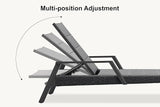 PURPLE LEAF 3-Piece Patio Chaise Lounge Set with Market Umbrella Adjustable Outdoor Recliners for Pool - Photo 6