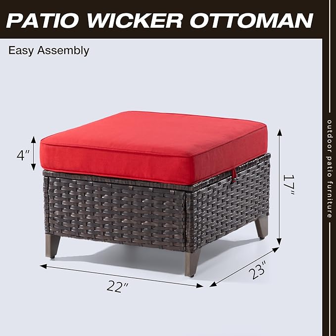 Joyside Patio Ottoman Set of 2 - Photo 2