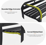 50" Garden Bench Outdoor Bench with American Flag Style - Photo 5