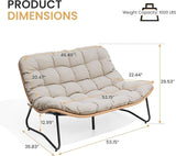 Crestlive Products Outdoor Loveseat 3PCS, Outdoor Sofa Set - Photo 2