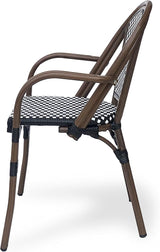 Christopher Knight Home Brianna Bistro Chairs, Black + White + Brown Wood - Photo 9