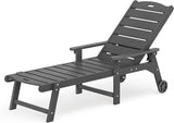 LUE BONA Outdoor Chaise Lounge, HDPS Chaise Lounger, 5 Positions Adjustable Lounge Chairs - Photo 8