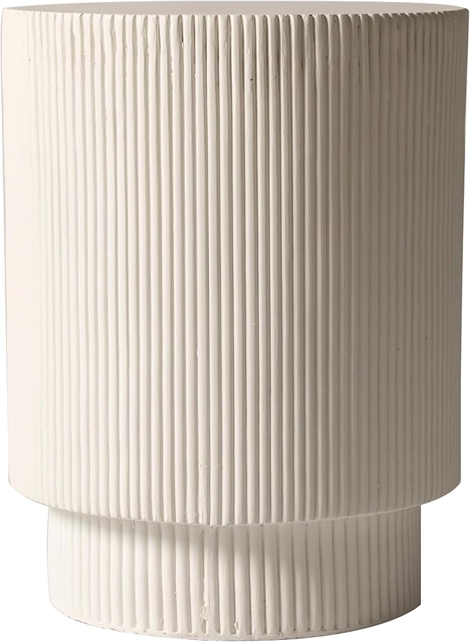 LeisureMod Modern Side Table Round Fiberstone Top Accent End Table for Home, Outdoor Patio, Living Room Sofa - Photo 8