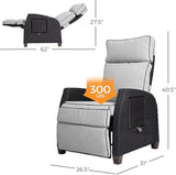 Grand patio Outdoor Reclining Chairs with Extended Footrest 2-Piece Adjustable Patio Wicker - Photo 2