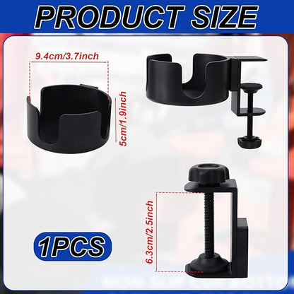 BOXOB Cup Holder for Chair Compatible with Adirondack, Adjustable Outdoor Drink Holder Attachment Sturdy & Durable Non-Spill & Non-Slip Cup Clamp for Outdoor Lawn Camp Lounge Chair Table