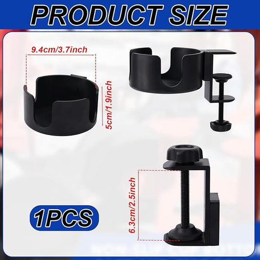 BOXOB Cup Holder for Chair Compatible with Adirondack, Adjustable Outdoor Drink Holder Attachment Sturdy & Durable Non-Spill & Non-Slip Cup Clamp for Outdoor Lawn Camp Lounge Chair Table