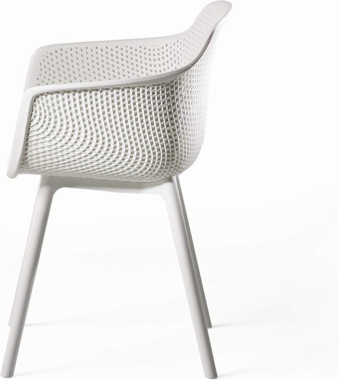 Christopher Knight Home Warren Outdoor Modern Dining Chair (Set of 2), White